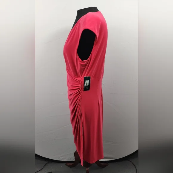 LAUREN BY RALPH LAUREN ESSENTIALS KNEE LENGTH SLEEVELESS COCKTAIL DRESS, SIZE 14 - Picture 3 of 9